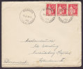 France Deluxe MONNAIE (Indre Et Loire) 1934 Cover To FREDERIKSBERG HOSPITAL Denmark (Pair + Single Peace Stamp) - 1932-39 Peace