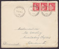 France Deluxe MONNAIE (Indre Et Loire) 1934 Cover To FREDERIKSBERG HOSPITAL Denmark (Pair + Single Peace Stamp) - 1932-39 Paz