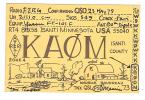 CARTE RADIO QSL - U.S.A - MINNESOTA - ISANTI - 1979. - Radio-amateur