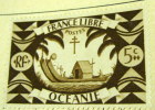 Oceanic Settlements 1942 Free French Issue Polynesian Travelling Canoe 5c - Mint - Other & Unclassified