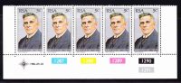 South Africa -1980 Birth Centenary Of C L Leipoldt - Control Block - Ungebraucht