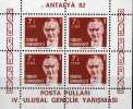 Exposition ANTALYA´´82 Türkei 2617A Im Block 22 ** 4€ Präsident Of Türkiye Atatürk  Fogli Philatelic Sheet Bf Turkey - Neufs