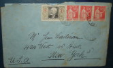 Antituberculeux Sur Lettre De BEZIERS Pour NEW YORK,1934,avec 3 N°283,avec Correspondance - Tuberkulose-Serien