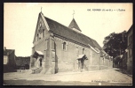 CPA ANCIENNE- FRANCE-  YERRES(91)- L'EGLISE ROMANE EN TRES GROS PLAN D'ANGLE- - Yerres