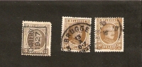 R8-4-1. Belgie - Belgique, Belgium - Set Of 3 - 5c & 50c - " CHARLEROY 1927 " - Roller Precancels 1920-29