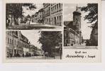 AK Gruß Aus Marienberg Zschopauer Tor Markt LKW Konsum Kleinformat 1956 - Marienberg