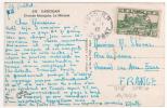 Timbre Yvert  288  / Carte , Postcard Du 14/7/47 Pour La France - Covers & Documents