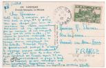 Timbre Yvert  288  / Carte , Postcard Du 14/7/47 Pour La France - Storia Postale