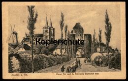 ALTE KÜNSTLER POSTKARTE XANTEN CLEVER TOR NACH L. ROBBOCKS STAHLSTICH 1840 Pilger Mühle Windmill Moulin Molen Mill Cpa - Xanten