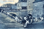 53 - Craon - Abreuvoir - Pont Neuf - Public Nombreux, Chevaux  - Rare - Craon