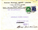 N°206+Allemagne 349 Obl.allemande HAMBURG 26.9.26 S/L.commerc.maritime V.Hamburg.R - Briefe U. Dokumente