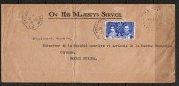 BRITISH GUIANA   Scott # 229 And FREE Frank On 1937 "O.H.M.S." COVER To FRENCH GUIANA OS-17 - Guyane Britannique (...-1966)