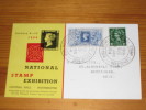 Card GB UK Great Britain Grossbritannien 14.1.54 National Stamp Exibition London Card Used 0 Gel Beckenham Kent Vignette - ....-1951 Vor Elizabeth II.