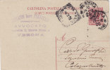 VERONA  /  CALTANISSETTA  - Card_ Cartolina Pubblicitaria  " G. Dott. PREVITALI Avv.  " -  1912 - Publicité