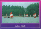 Carte Postale 62. Ardres  L'école De Voile  Sur Le Lac Trés Beau Plan - Ardres