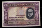 BILLETE DE 50 PESETAS DE 1935 - SIN SERIE - EXCELENTE - 50 Pesetas