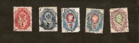 Z1-3-3. Russia, Coat Of Arms - Imperial Eagle - 1902 - 1905 - Lot Set Of 5 - 4 & 10 & 20 & 50 Kop - Gebraucht