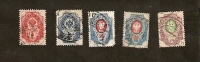 Z1-3-3. Russia, Coat Of Arms - Imperial Eagle - 1902 - 1905 - Lot Set Of 5 - 4 & 10 & 20 & 50 Kop - Oblitérés