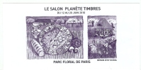 FRANCE - FEUILLET NON GOMME LILAS EDITE LORS DU PARC FLORAL PARIS JUIN 2010 - Filatelistische Tentoonstellingen