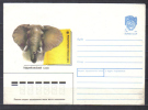 Russia Cover With Imprint - WWf African  Elephant   1988 Unused - Covers & Documents