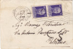 ROMA  /  PALERMO - Cover_ Lettera - Verificato Per Censura " A.C.S."  Cent. 50 X 2 - Marcophilie