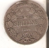 MONEDA DE PLATA DE SUDAFRICA DE 1 SHILING DEL AÑO 1896 CON REPICADO COLIN 1901 (MUY RARA)  (COIN) SILVER,ARGENT. - Sud Africa