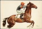 CAVALLI CORSA GALOPPO HORSE RACING JOCKEY CLUB 1930 ILLUSTRATORE BERMOND - Reitsport
