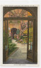 NEW ORLEANS, ST. PETER'S STREET, LITTLE THEATER COURTYARD, NM Cond. Linen PC, Unused, 1920-30s - New Orleans