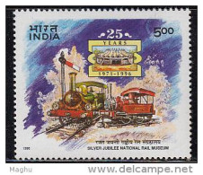 India MNH 1996, National Rail Museum, Steam Locomotive, Train, - Ongebruikt