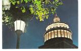USA - New York - Night View Of Rush Rhees Library Tower , University Of Rochester River Campus - 1969 - Rochester