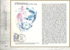 France Cef 703 - Stendhal (1783-1842) - Illustration Pierre Forget - Timbre 2284 - Lettres & Documents