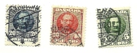 1907 - Danimarca 55/57 Effigie      C1777    ------ - Gebraucht