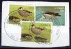 Australia 2012 Waterbirds 60 Ducks Self-adhesive Trio On Piece -Armadale North VIC 3143 - Used Stamps