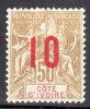 COTE D'IVOIRE - 1912: Timbre De 1892-1960 Surchargé  (N° 39*) - Unused Stamps