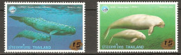 Thailand 2008 MiNr. 2659-60 Marine Mammals Sperm Whale, Dugong 2v  MNH** 3.00 € - Wale