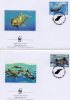 FDC WWF - ILE CAIMAN  N° 957/60 - CETACES (dauphins) - Dolphins