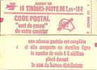 CARNET 1892-C2a Marianne De Béquet"CODE POSTAL"  Fermé Conf. 4 Gomme Mate Parfait état Bas Prix RARE - Modernes : 1959-...