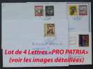 SUISSE - PRO PATRIA / 1966-1988 LOT DE 4 LETTRES / 3 IMAGES (ref 2894) - Brieven En Documenten