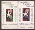 ES1222-1677THC.España.Spain.  Espagne.Exposicion   Filatelica Nacional. BRUSELAS 1953.(Ed 1222/3**),sin Charnela. LUJO - Commemorative Panes