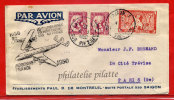 INDOCHINE ANNIVERSAIRE 1ER VOL AIR FRANCE SUR LETTRE DE 1950 DE SAIGON POUR PARIS FRANCE - Covers & Documents