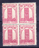 Maroc N°206 Neuf Sans Charniere Bloc De Quatre Rousseur - Unused Stamps