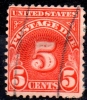 USA 1930 Postage Due - 5c Red FU SOME PAPER ATTACHED - Franqueo