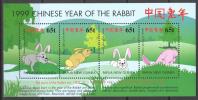 Papua New Guinea Year Of Rabbit Sheet Of 4 MNH** - Lapins