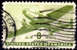 USA 1941 Air - Mail Plane - 8c. - Green  FU - 2a. 1941-1960 Afgestempeld