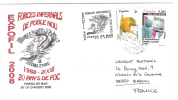 Carta / Lettre De Espana ,en Tête "FORCES INFERNALS ,illustrée DIABLE / Evil +Jouet Chariot, Journée Du Timbre, 2009, TB - Storia Postale