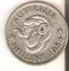 MONEDA DE PLATA DE AUSTRALIA DE 1 SHILLING DEL AÑO 1954  (COIN) SILVER,ARGENT - Shilling