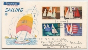 UK - 1975 SAILING FDC -SG 980/3 -# 981 With Black Partially Omitted -almost # 981a  -see Scan 2 -comparition With Normal - Variedades, Errores & Curiosidades