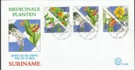 Suriname 1995 Yvertn° 1350-55 (°) Used FDC Cote 160 FF Flore - Plantas Medicinales