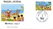 Wallis Et Futuna   FDC    Premier Jour      Meilleurs Voeux    16 Dec.91 - FDC