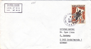 6785# TAAF LETTRE Obl ALFRED FAURE CROZET 1975 INSECTES Pour ALLEMAGNE GROSSALMERODE DEUTSCHLAND - Lettres & Documents
